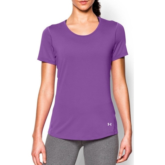 Under Armour Tops - UNDER ARMOUR 🆕 Purple Short Sleeve Gym Run Shirt